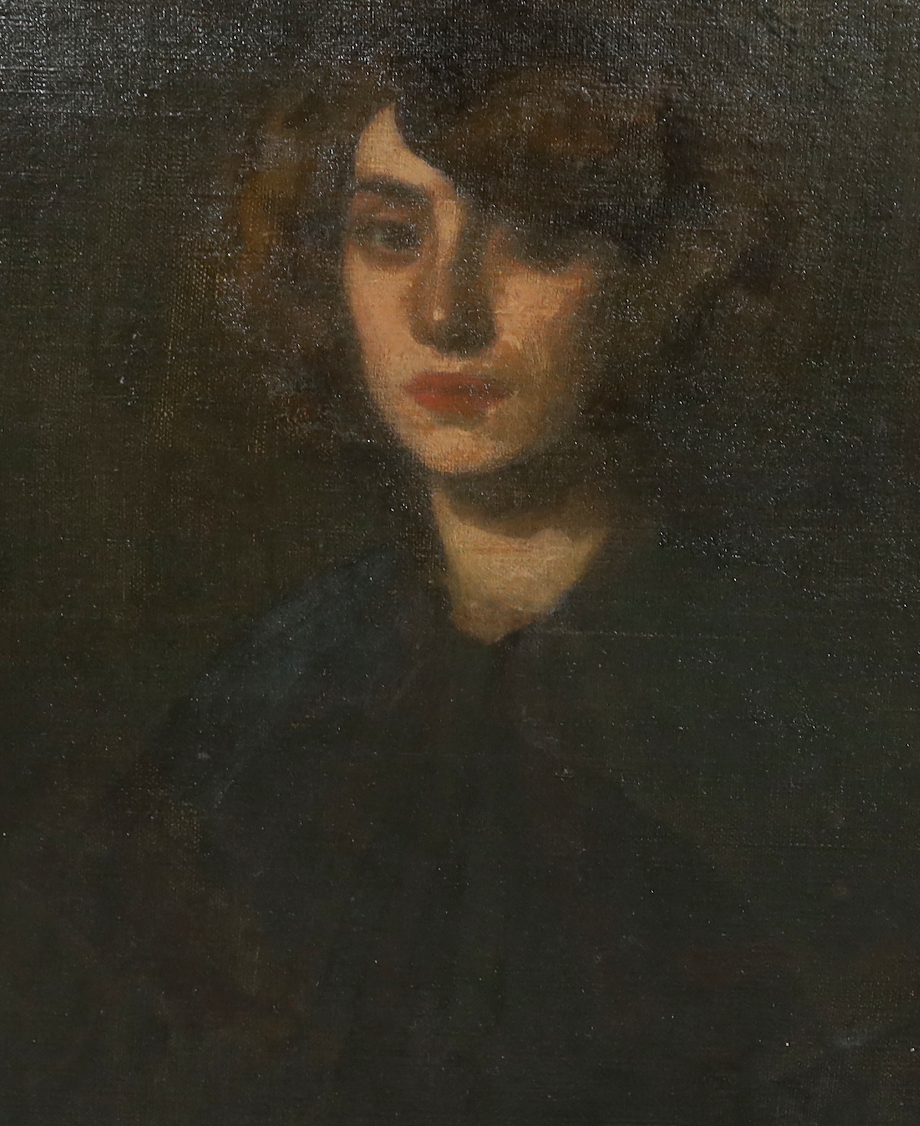 Sir Gerald Festus Kelly RA, KCVO, PRA (British, 1879-1972), Portrait of Mademoiselle Gabby Aumont, oil on canvas, 44 x 37cm